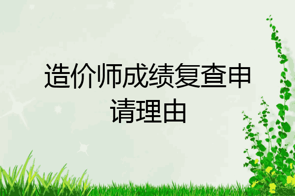 造价师成绩复查申请理由