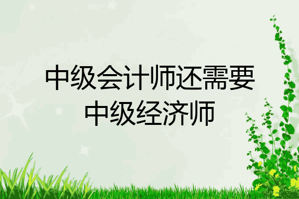 中级会计师还需要中级经济师