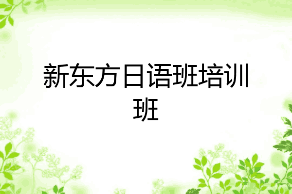 新东方日语班培训班