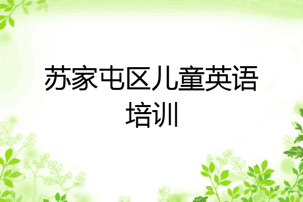 苏家屯区儿童英语培训