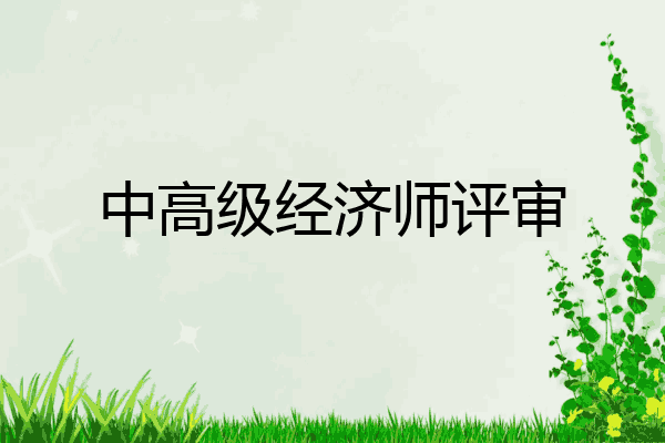 中高级经济师评审