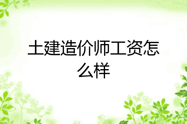 土建造价师工资怎么样