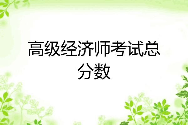 高级经济师考试总分数