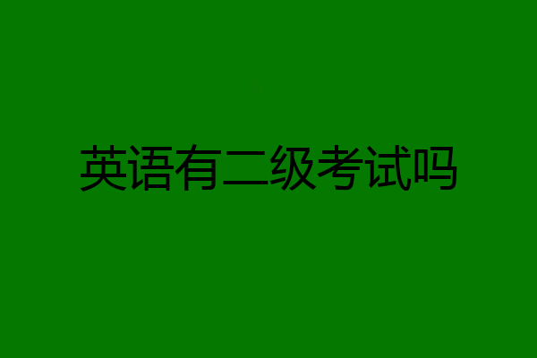 英语有二级考试吗