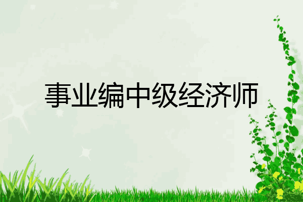 事业编中级经济师