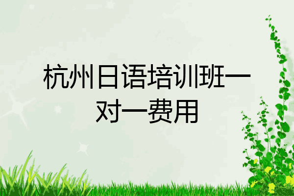 杭州日语培训班一对一费用