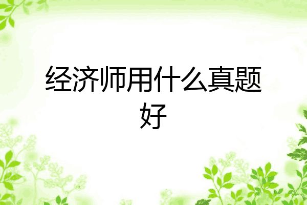 经济师用什么真题好