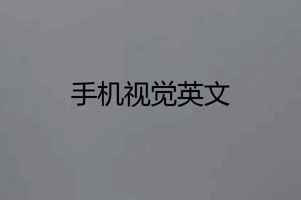 手机视觉英文
