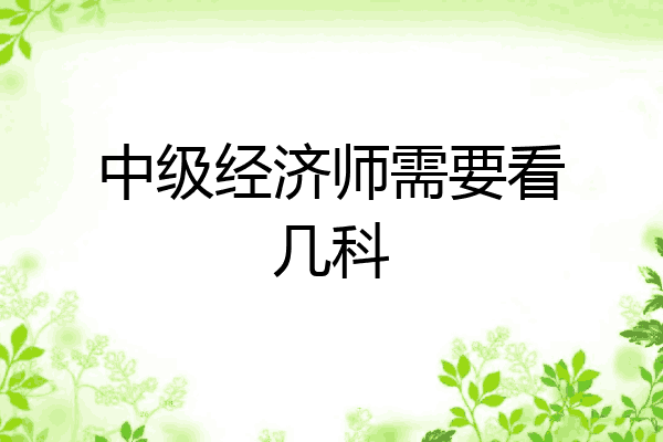 中级经济师需要看几科