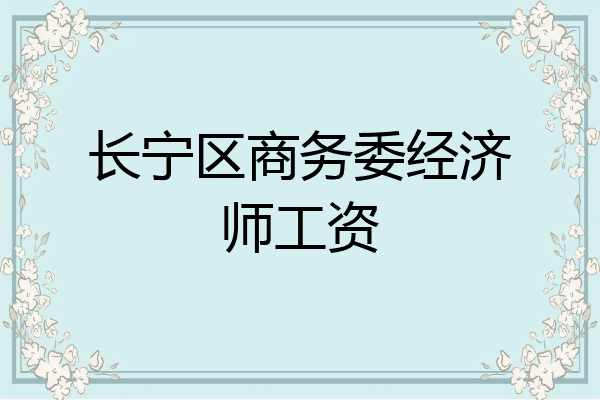 长宁区商务委经济师工资