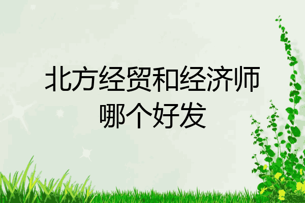 北方经贸和经济师哪个好发