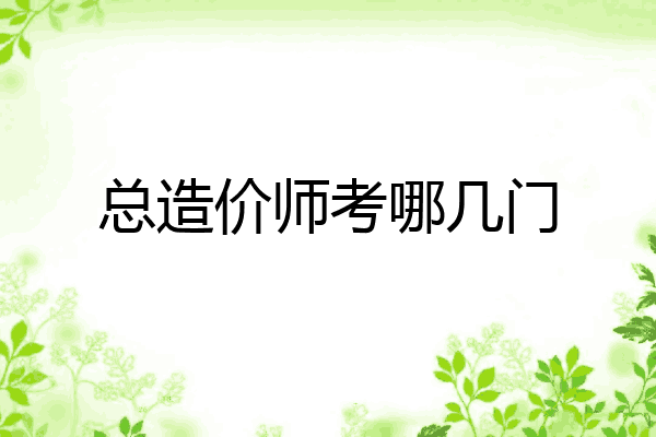 总造价师考哪几门