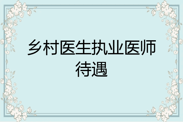 乡村医生执业医师待遇