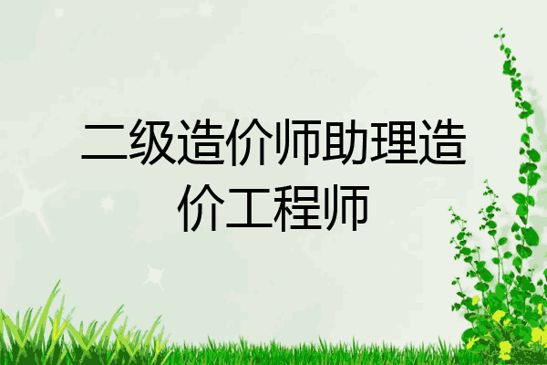二级造价师助理造价工程师