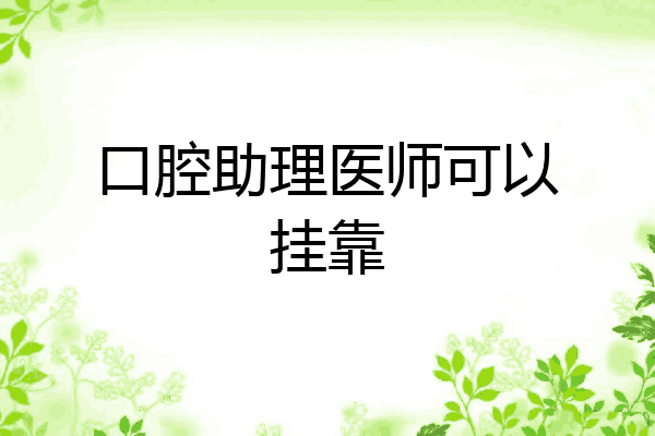 口腔助理医师可以挂靠