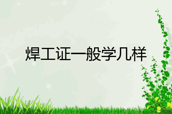 焊工证一般学几样