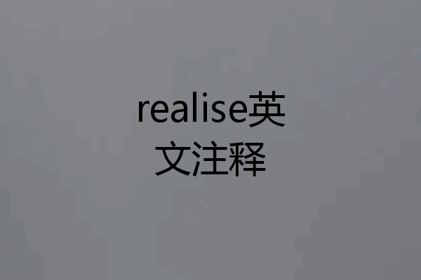 realise英文注释