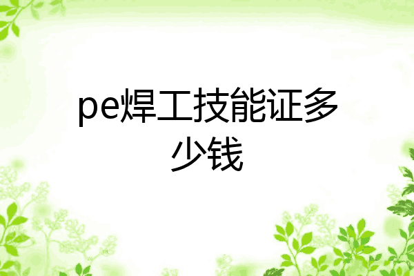 pe焊工技能证多少钱