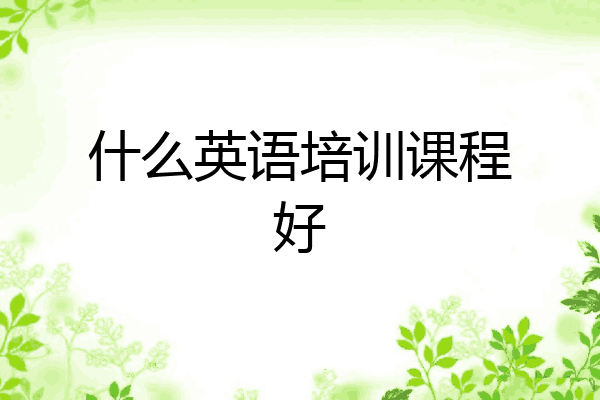 什么英语培训课程好