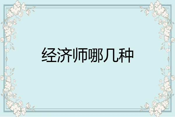 经济师哪几种