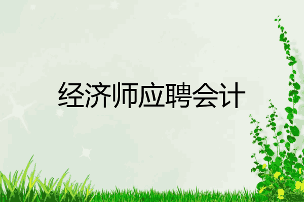 经济师应聘会计