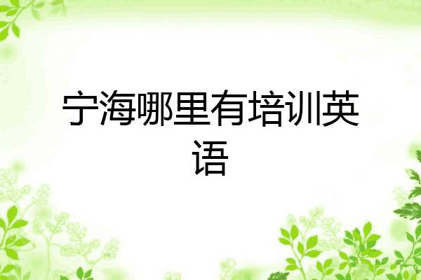 宁海哪里有培训英语