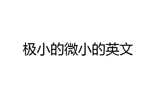 极小的微小的英文