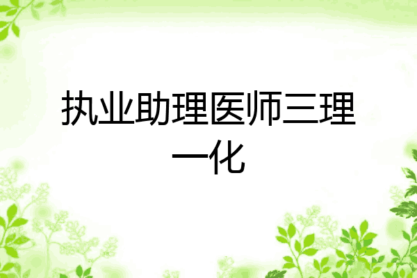执业助理医师三理一化