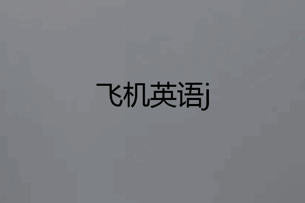 飞机英语j