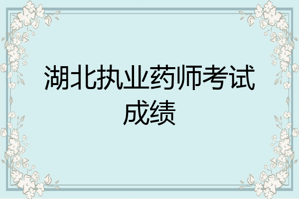 湖北执业药师考试成绩