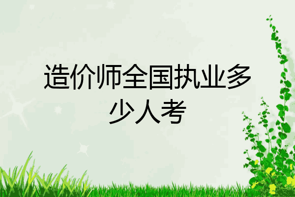 造价师全国执业多少人考