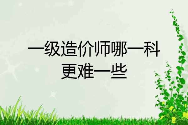 一级造价师哪一科更难一些