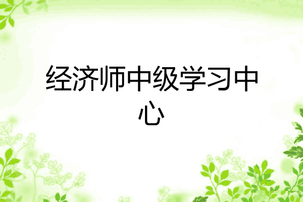 经济师中级学习中心