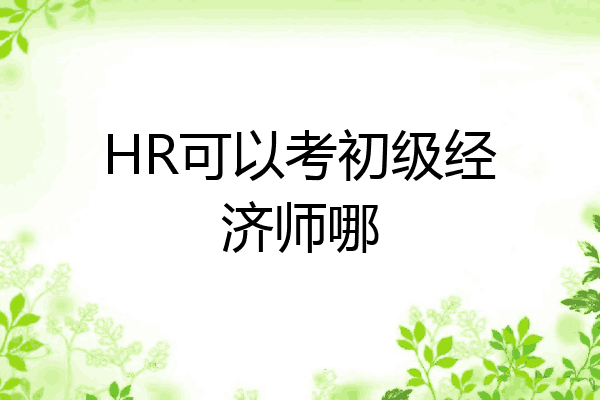 HR可以考初级经济师哪