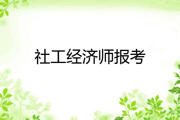 社工经济师报考