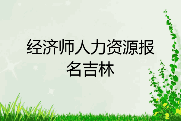 经济师人力资源报名吉林