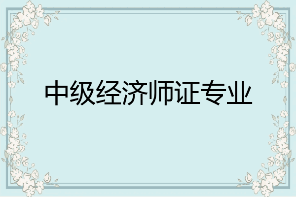中级经济师证专业