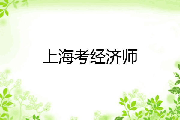 上海考经济师