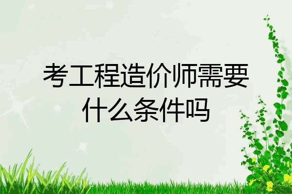 考工程造价师需要什么条件吗