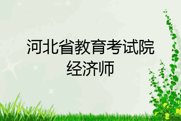 河北省教育考试院经济师
