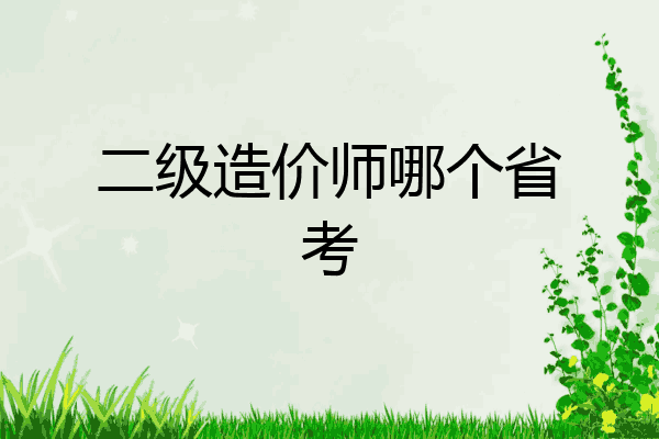 二级造价师哪个省考