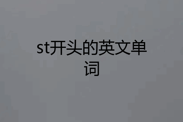 st开头的英文单词