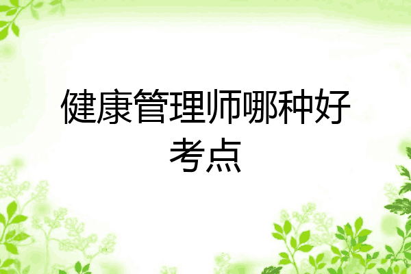 健康管理师哪种好考点