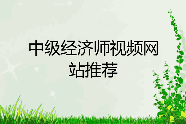 中级经济师视频网站推荐