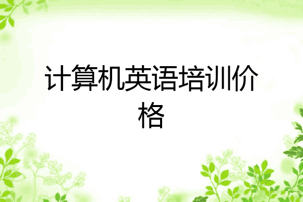 计算机英语培训价格
