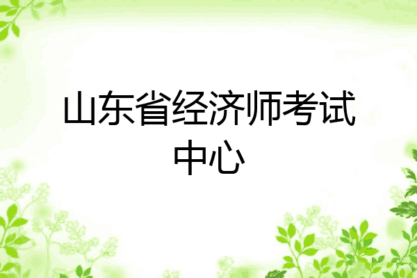 山东省经济师考试中心