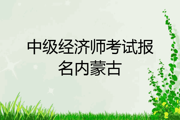 中级经济师考试报名内蒙古