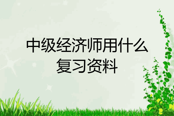 中级经济师用什么复习资料