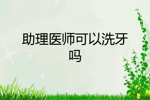 助理医师可以洗牙吗