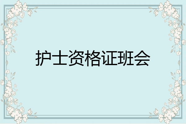 护士资格证班会